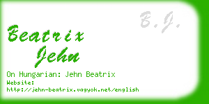 beatrix jehn business card
